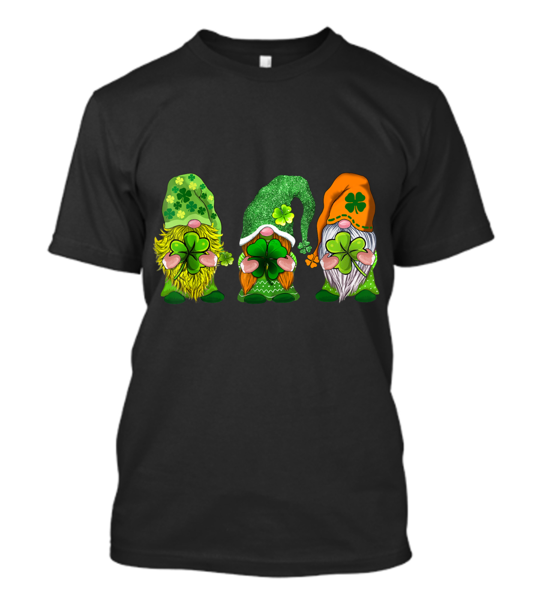 Happy St Patrick's Day Gnomes With Shamrock Hats And Beards T-Shirt