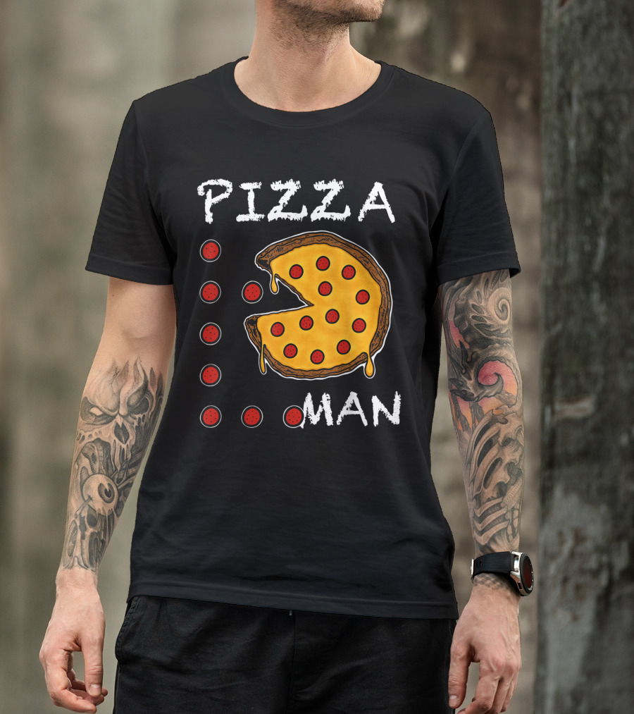 Pizza Man Video Gamer Pizza T-Shirt
