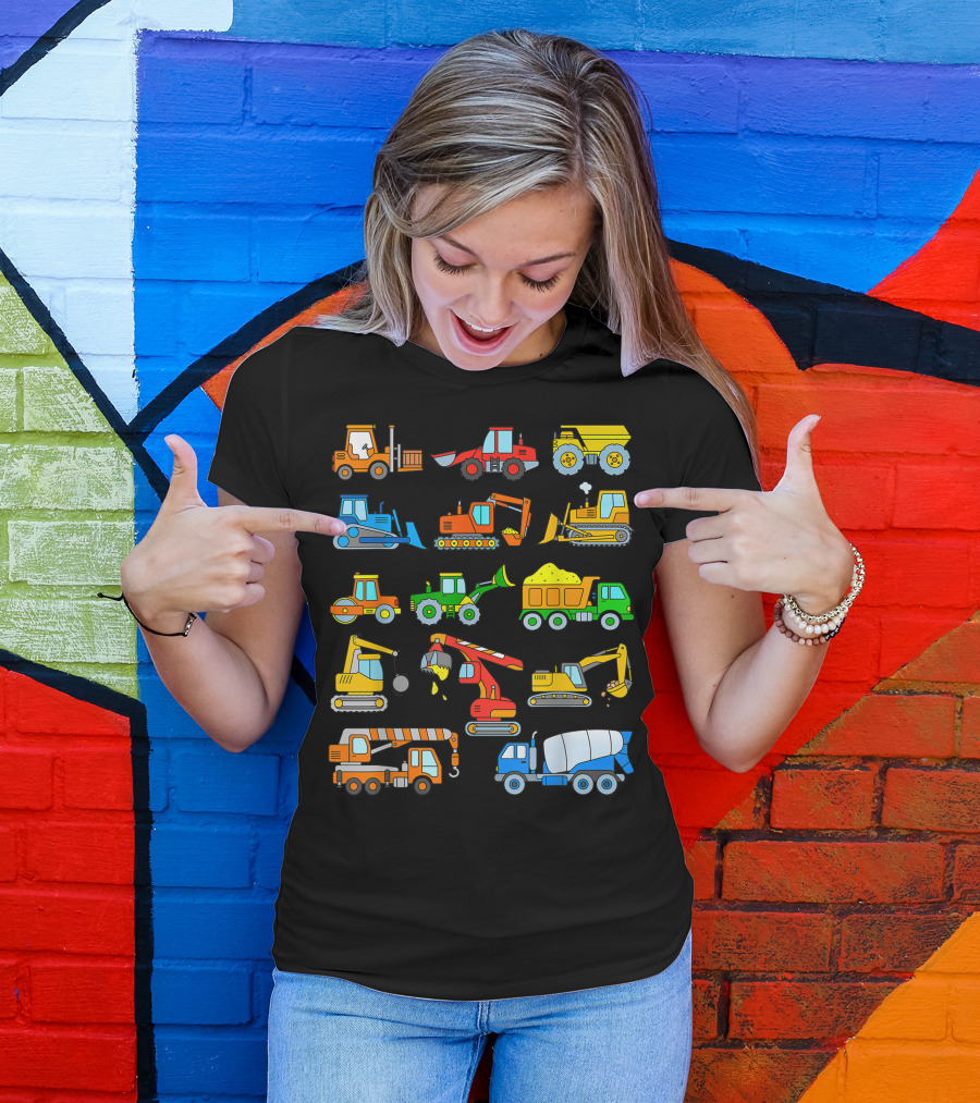 Construction Vehicles And Equipment Collection T-Shirt