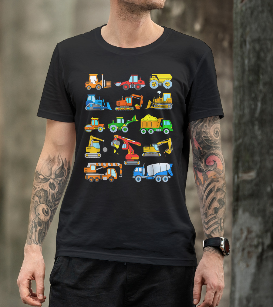 Construction Vehicles And Equipment Collection T-Shirt