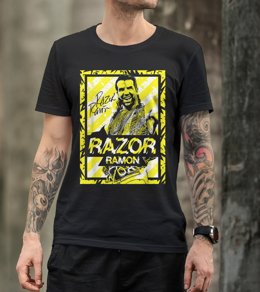 Razor Ramon Signature Yellow Stripes T-Shirt