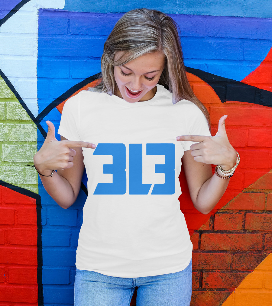 Detroit Lions 313 Bold Blue T-Shirt