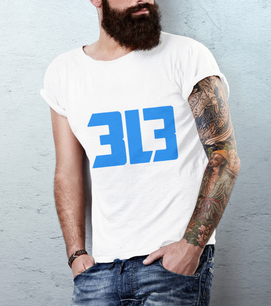 Detroit Lions 313 Bold Blue T-Shirt