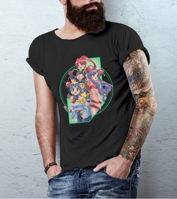 Robot Hearts Anime Trio Warriors T-Shirt