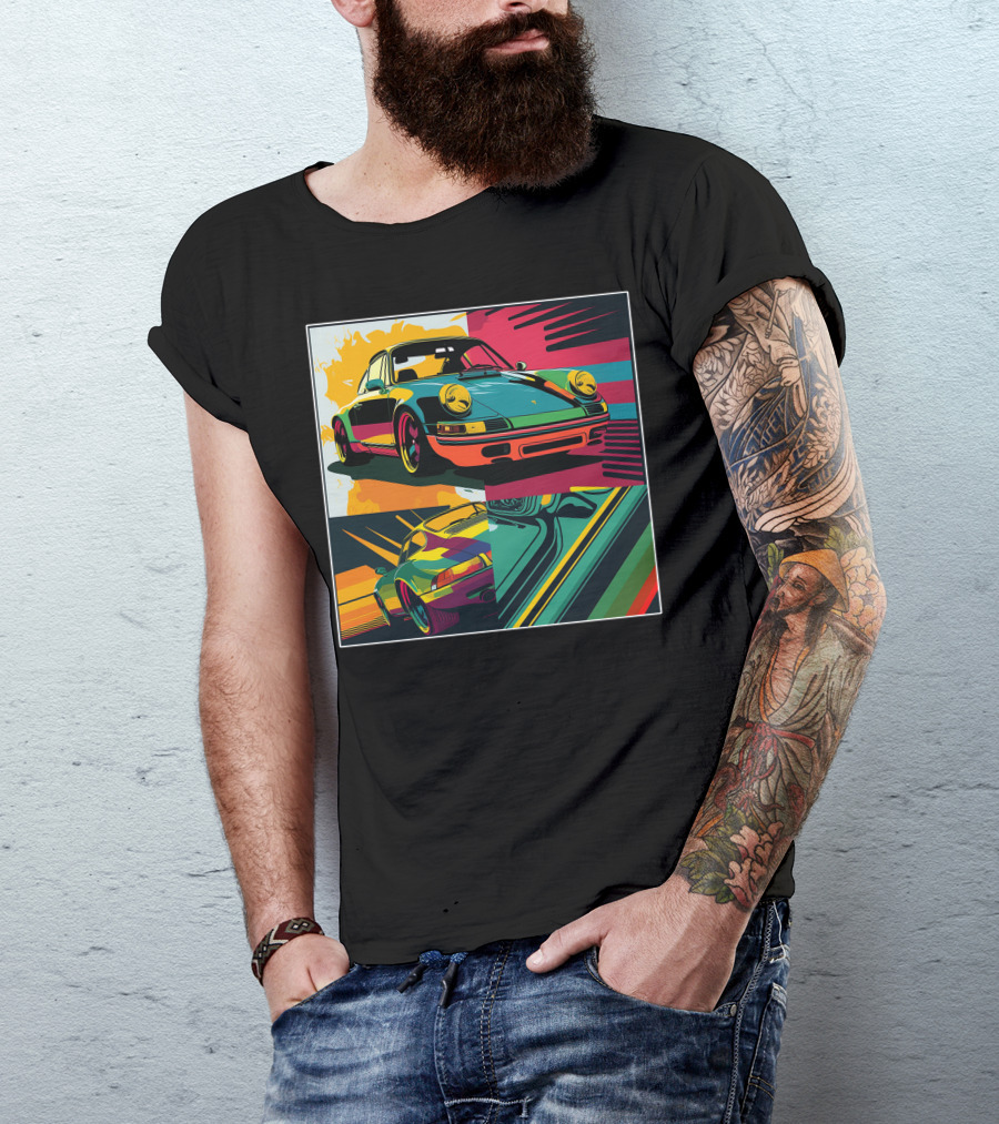 Porsche 911 Vibrant Neon Pop T-Shirt