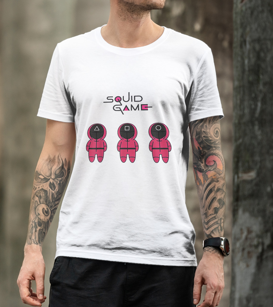 Chibi Squid Game Korean Drama Horror Movie Characters T-Shirt