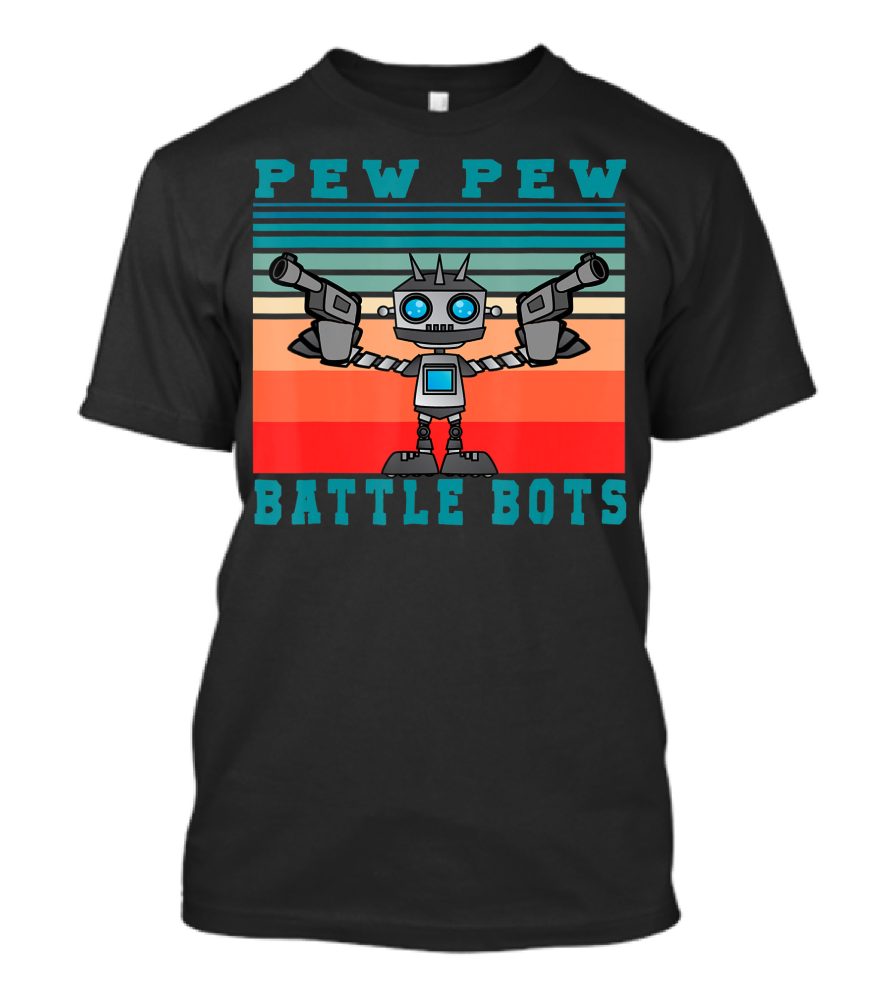 Pew Pew Battle Bots Robot Fighting Combat T-Shirt