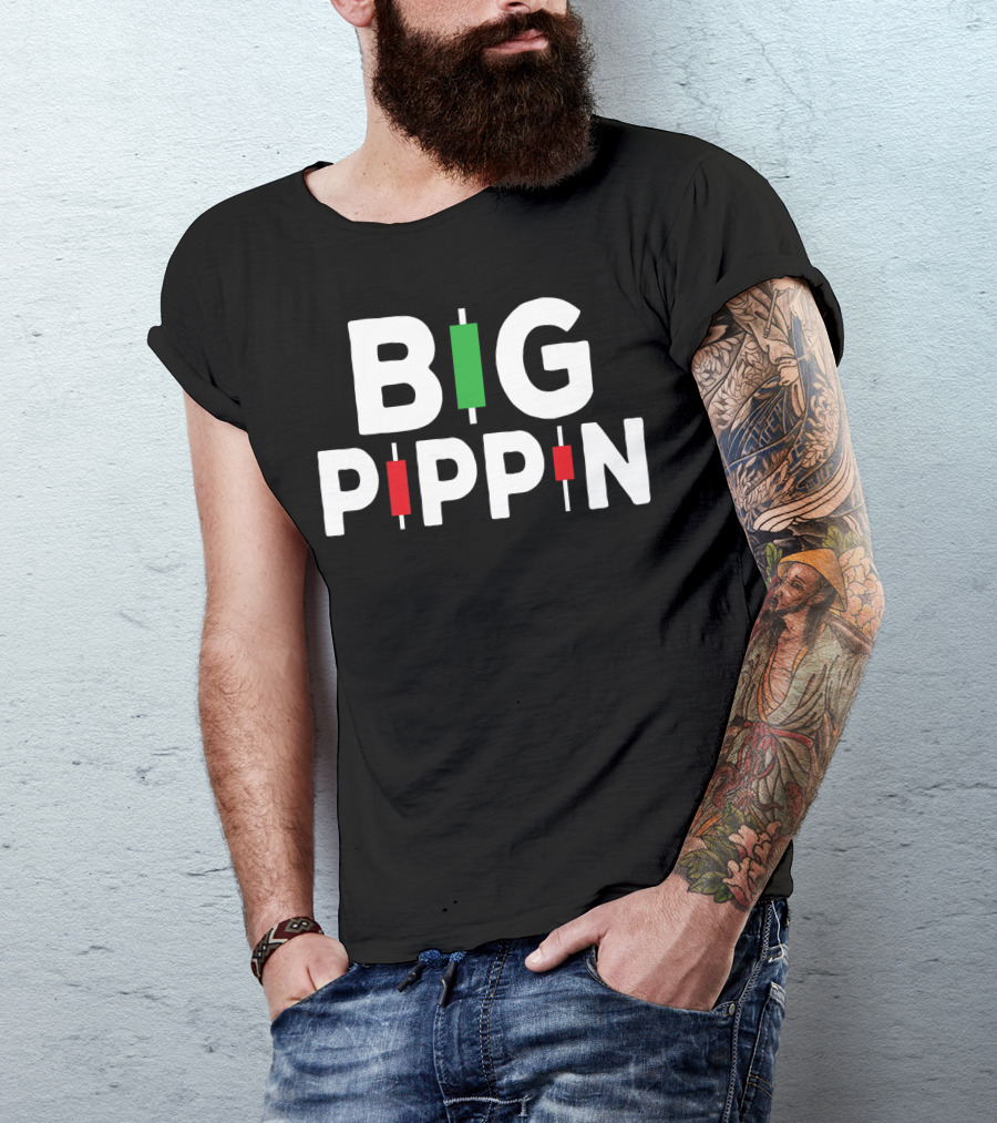 Big Pippin Stock Day Trader Trading Forex Investor Candlestick Chart Graphics T-Shirt