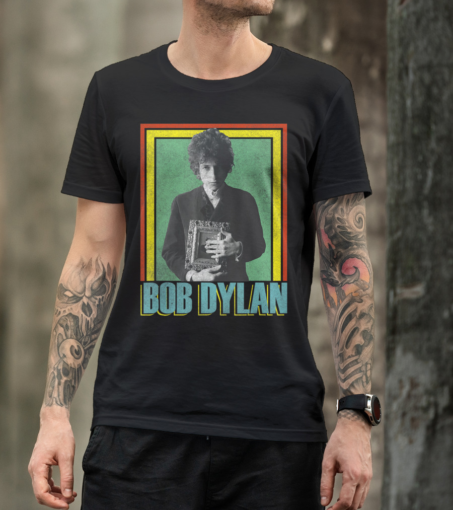 Bob Dylan Holding Framed Picture T-Shirt