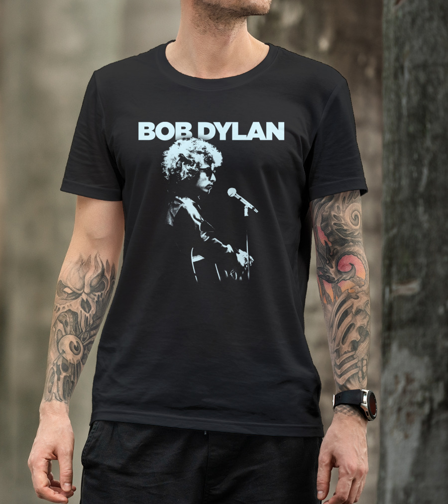 Bob Dylan Profile Microphone T-Shirt
