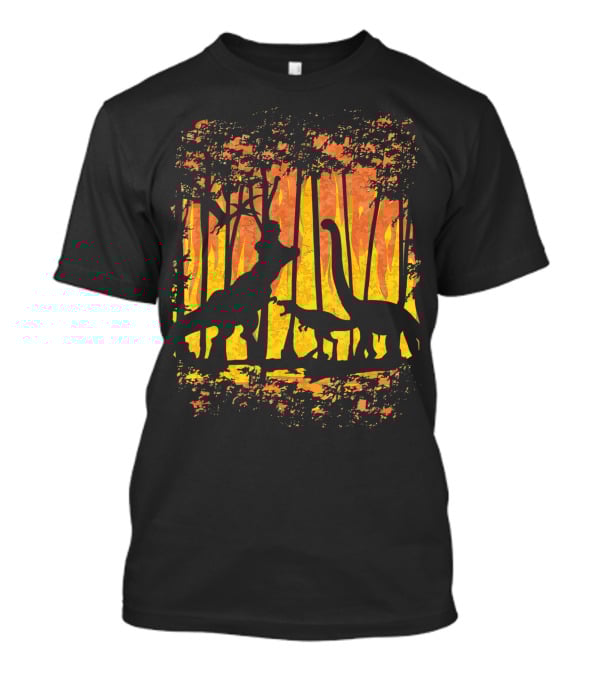 Dinosaurs Wildlife Dinos In Wild Forest T-Shirt