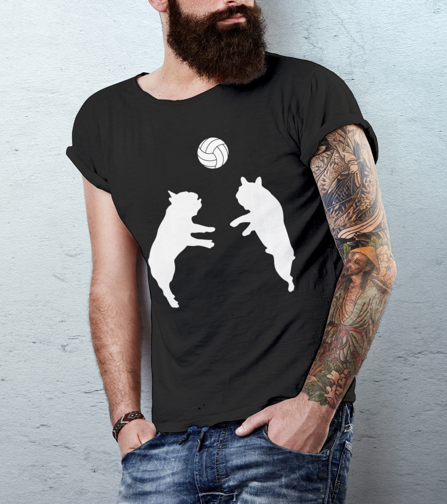 Frenchie Volleyball French Bulldog Playing Ball T-Shirt