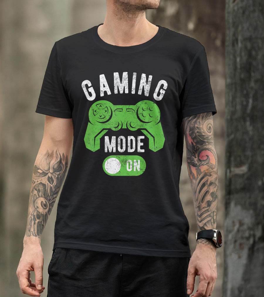 Gaming Mode On Gamer Life Cool Gamer Controller T-Shirt