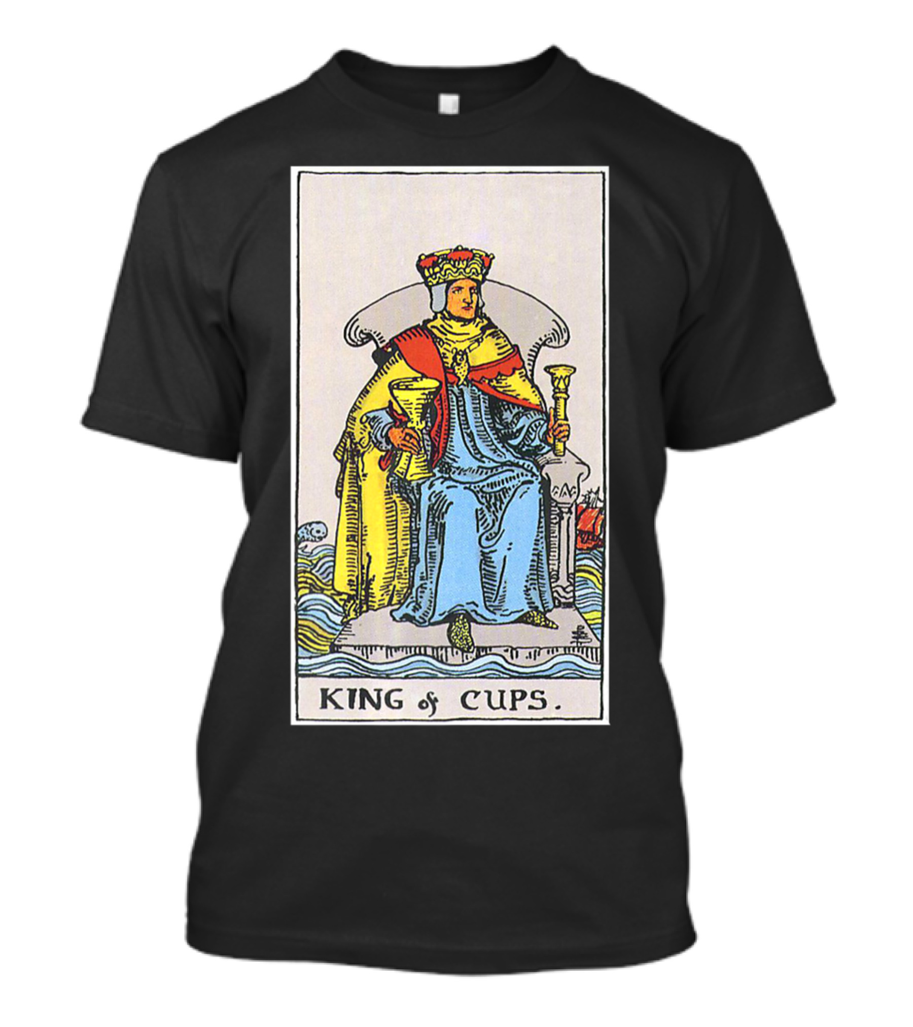 King Of Cups Tarot Card Ruler Element Water Symbolism T-Shirt