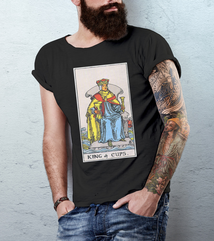 King Of Cups Tarot Card Ruler Element Water Symbolism T-Shirt