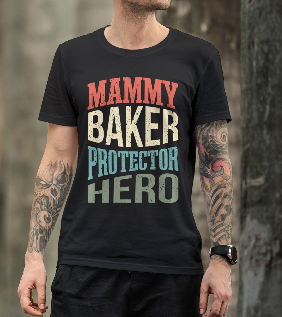 Mammy Baker Protector Hero Mom Profession Superhero Baker T-Shirt