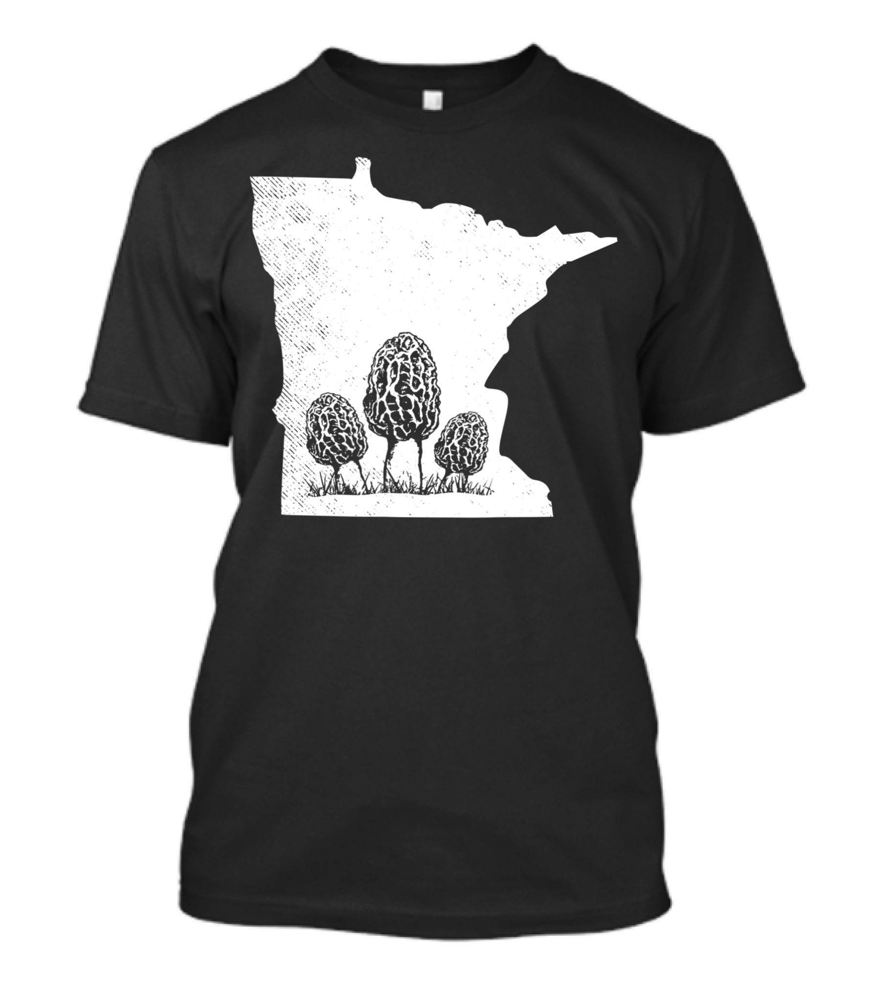Minnesota Morel Mushroom Hunting Foraging Shrooming Hunter State Map T-Shirt