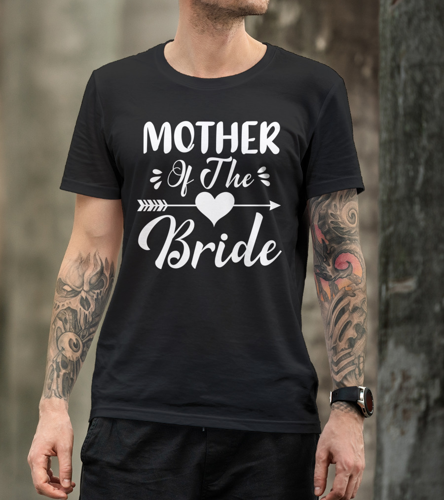 Mother Of The Bride Heart And Arrow Matching Bridal Party T-Shirt