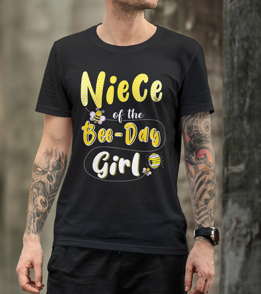 Niece Of The Bee Day Girl Hive Party Birthday Matching T-Shirt