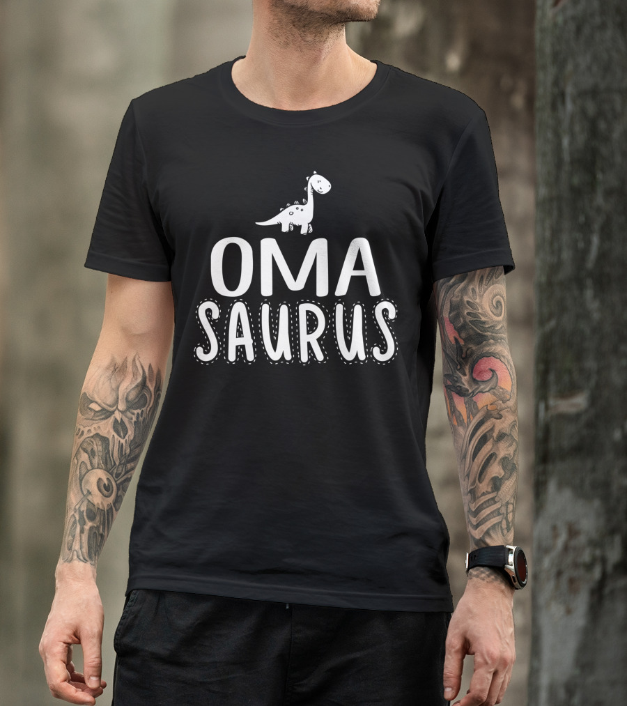 Oma Saurus Dinosaur Cute Family Grandma Gift T-Shirt