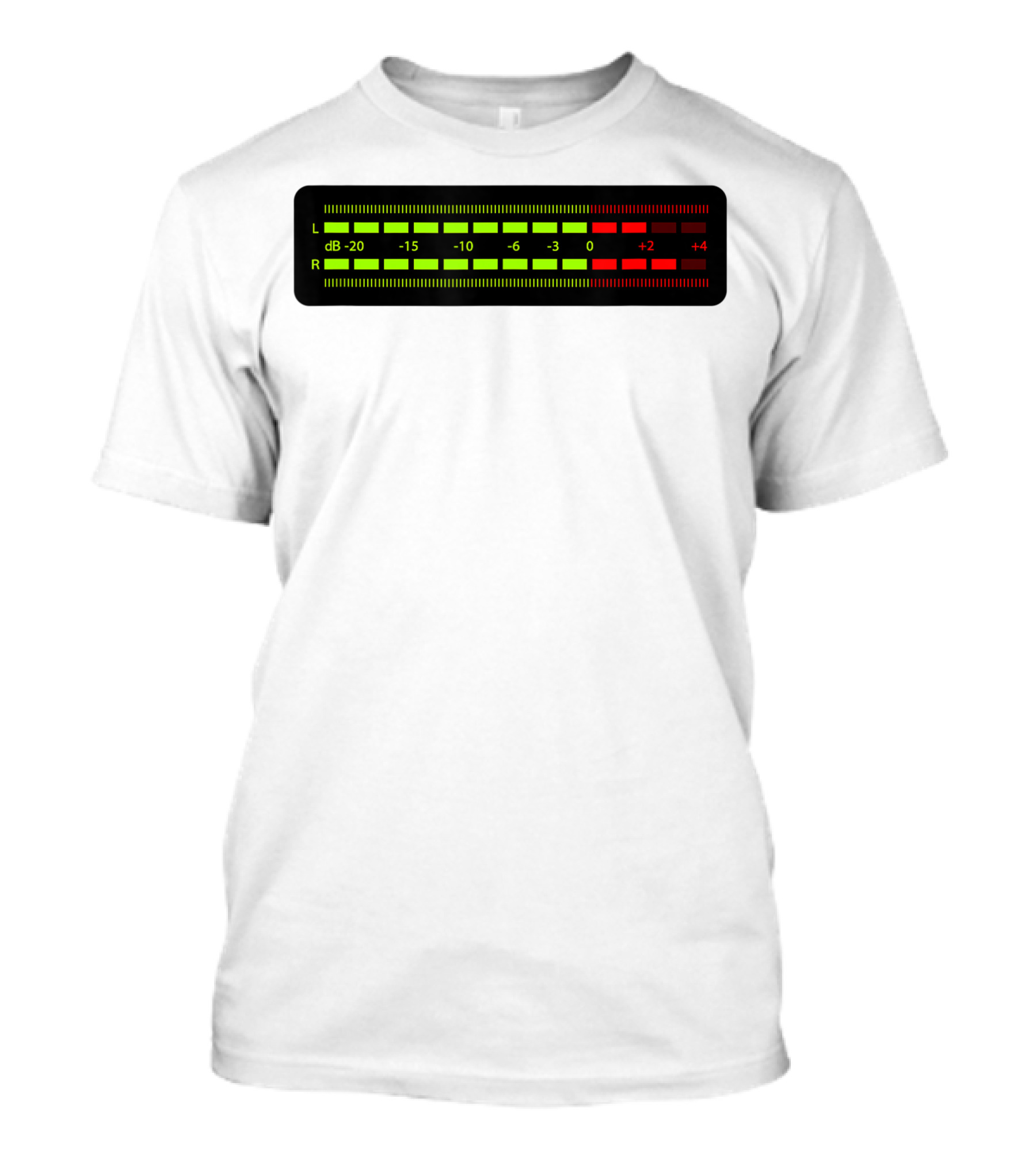 Retro Vu Meter DB Stereo Sound Engineer Music Lover T-Shirt