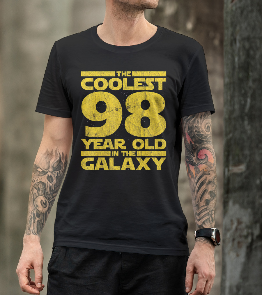 The Coolest 98 Year Old In The Galaxy Sci Fi 1923 Mens Womens Birthday T-Shirt