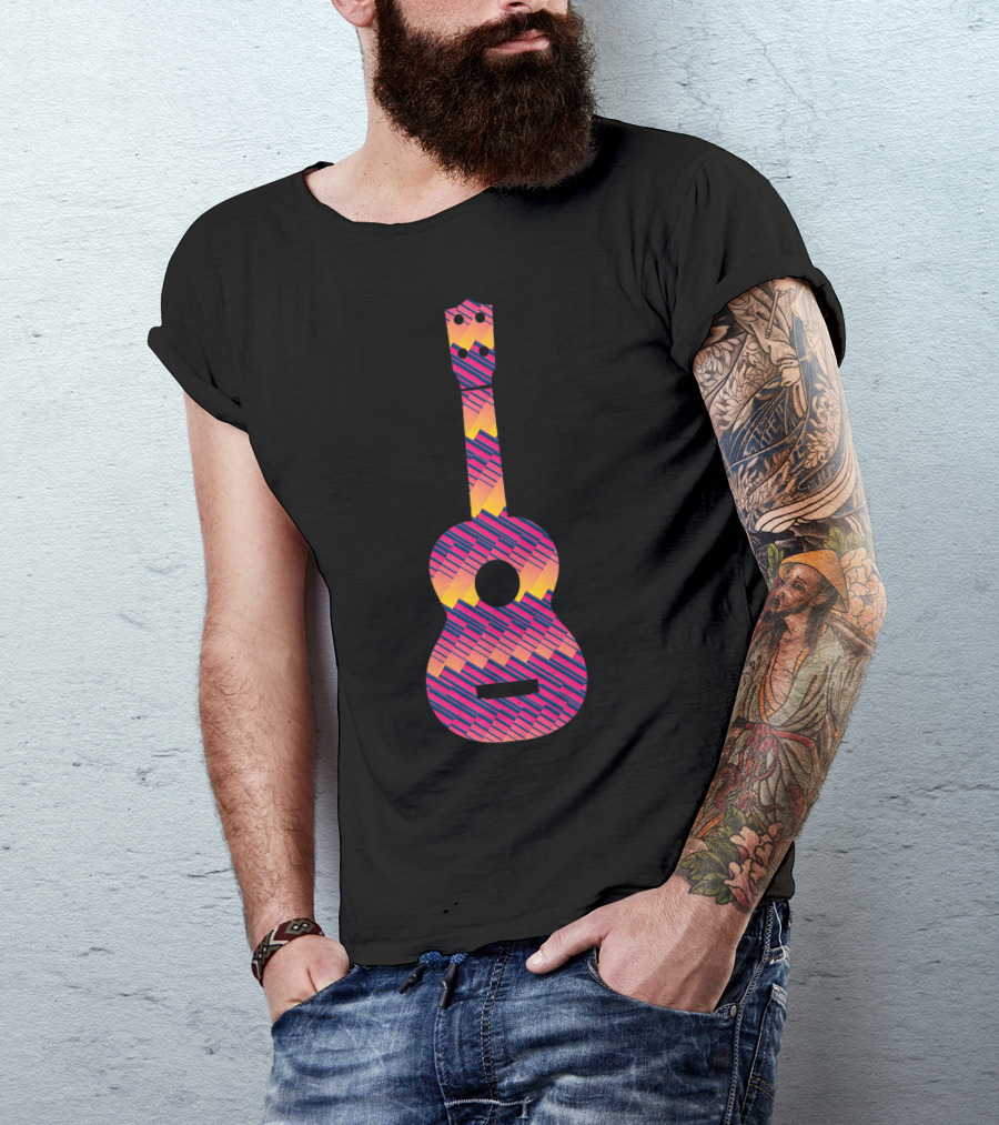 Tie Dye Sunset Guitar T-Shirt