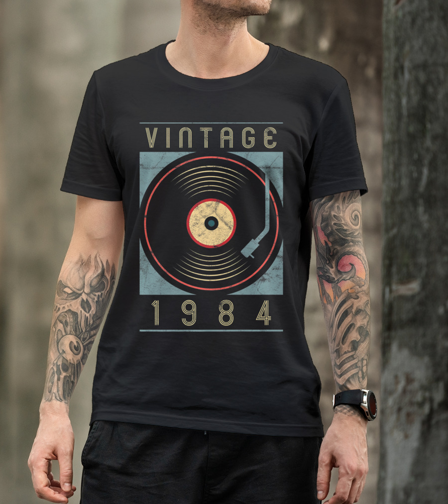 Vintage 1984 Vinyl Turntable T-Shirt