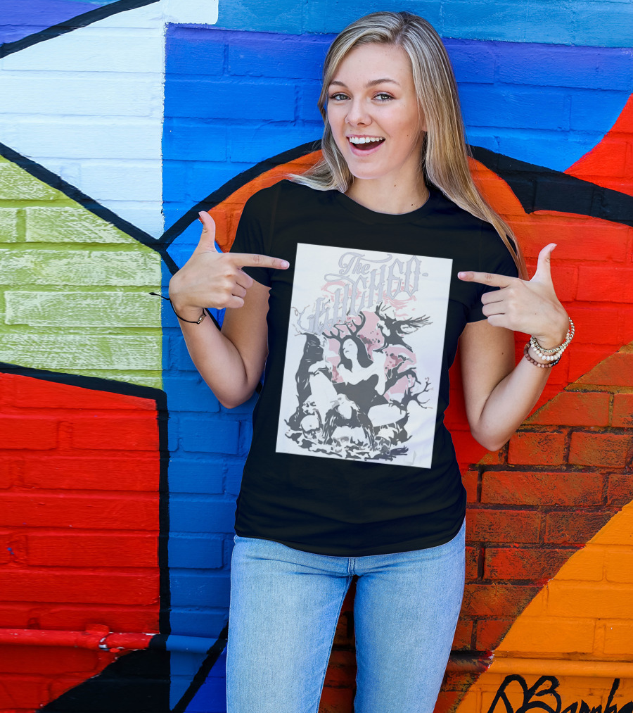 The Enchanted Witch In The Forest Ravens Skulls Dark Trees T-Shirt