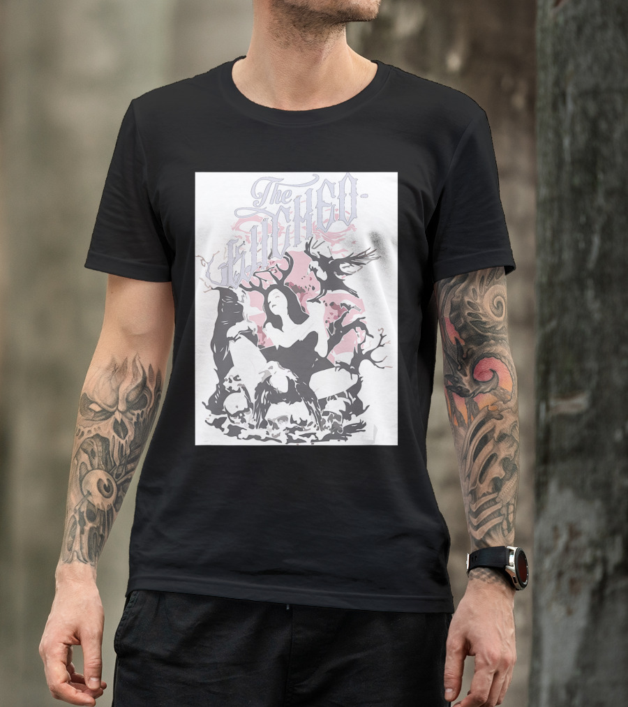 The Enchanted Witch In The Forest Ravens Skulls Dark Trees T-Shirt