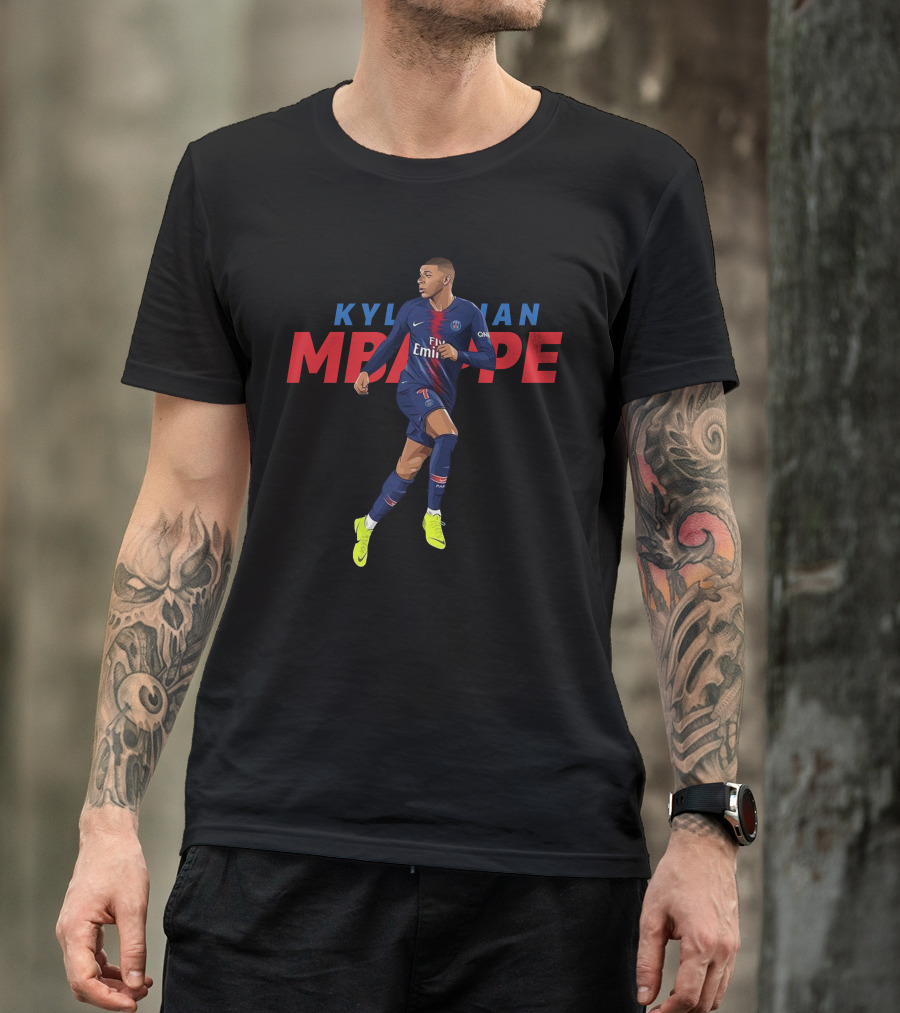 Kylian Mbappe Paris Saint-Germain Fly Emirates Player Action T-Shirt