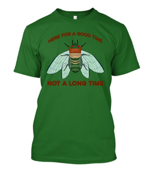 Here For A Good Time Not A Long Time Cicada T-Shirt