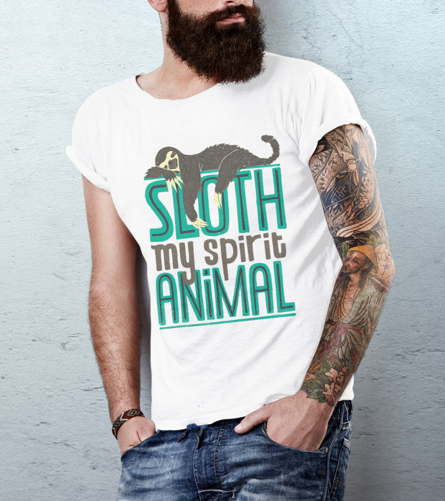 Sloth Sloth My Spirit Animal Relaxed Creature T-Shirt