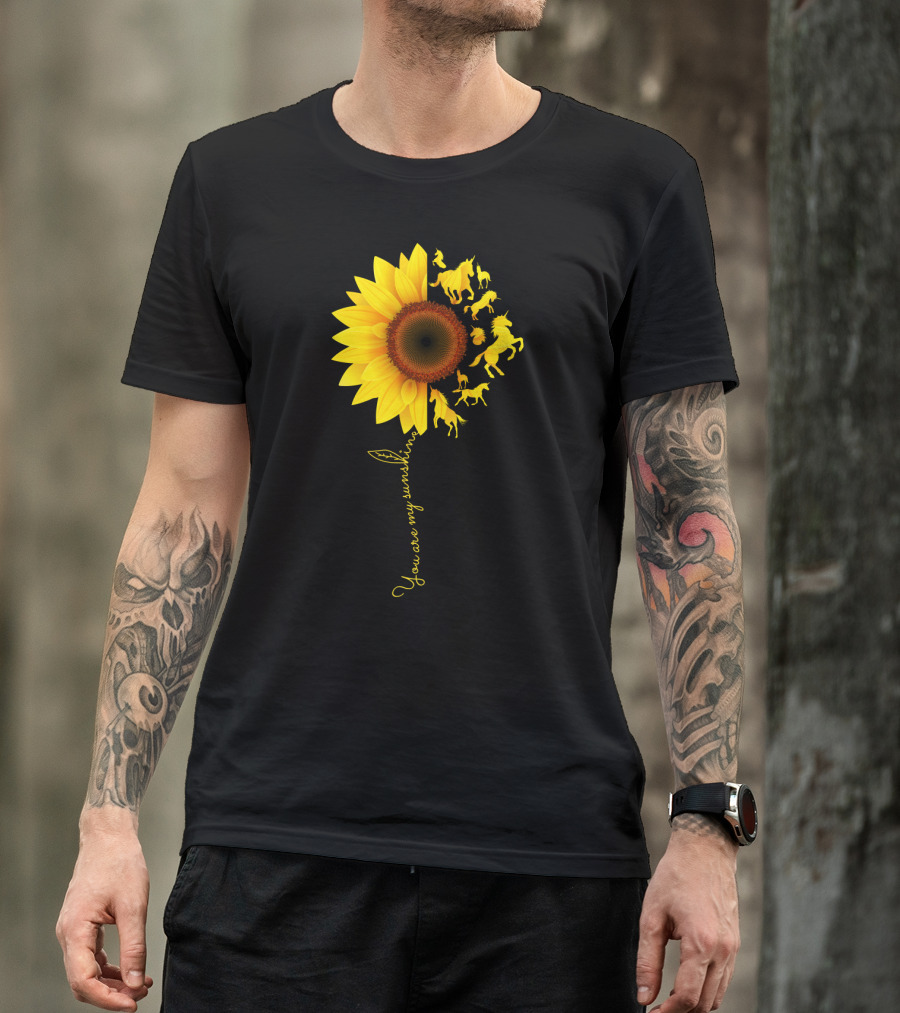 You Are My Sunshine Unicorn Sunflower Whimsy T-Shirt