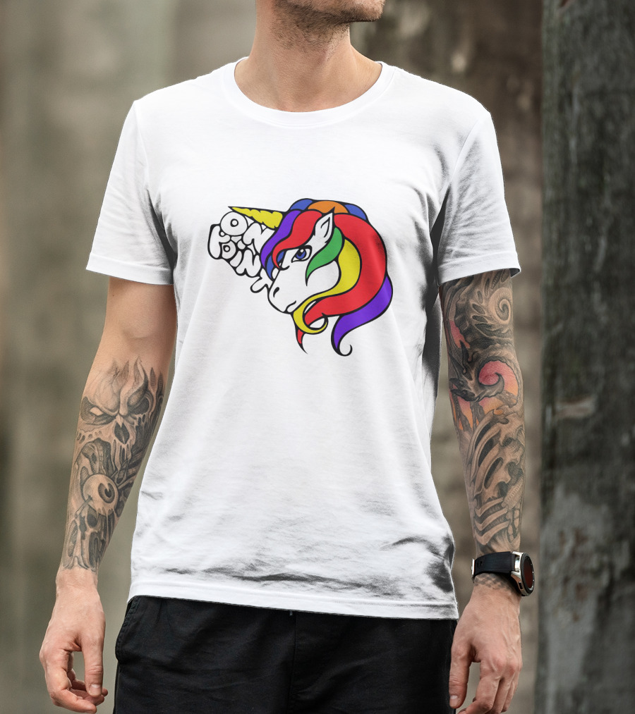 Rainbow Mane On Point Unicorn T-Shirt