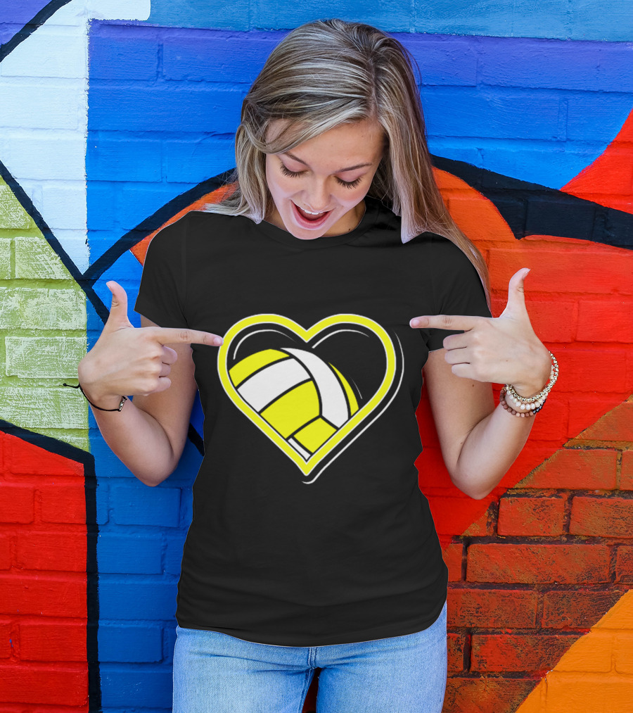Heart-Shaped Volleyball Passion T-Shirt