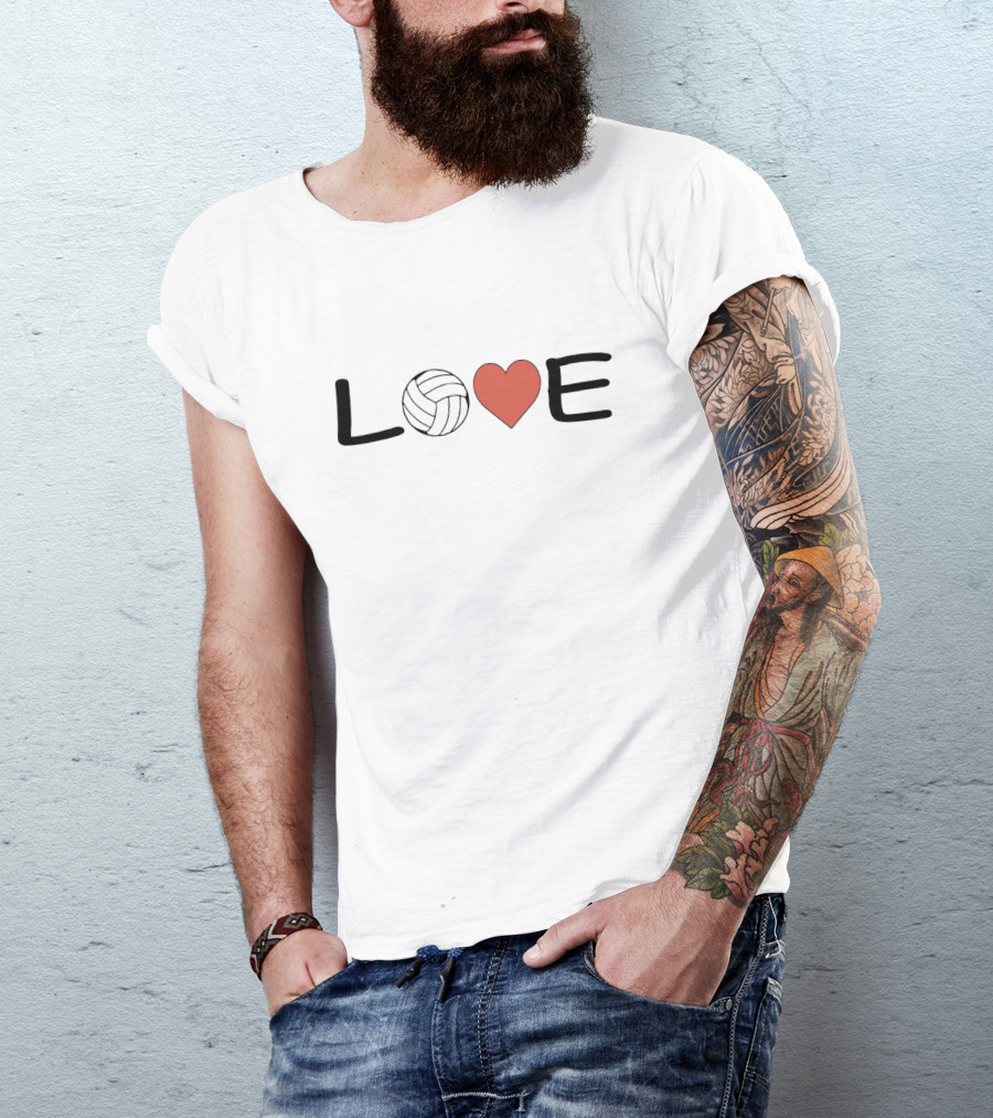 Volleyball Love Heartball T-Shirt