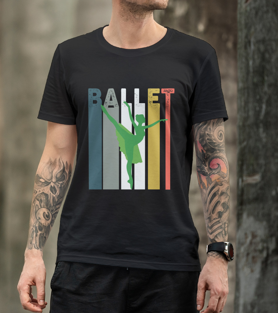Ballet Dancer In Colorful Retro Irish-Inspired T-Shirt