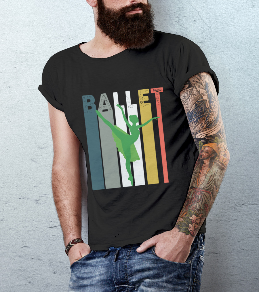 Ballet Dancer In Colorful Retro Irish-Inspired T-Shirt