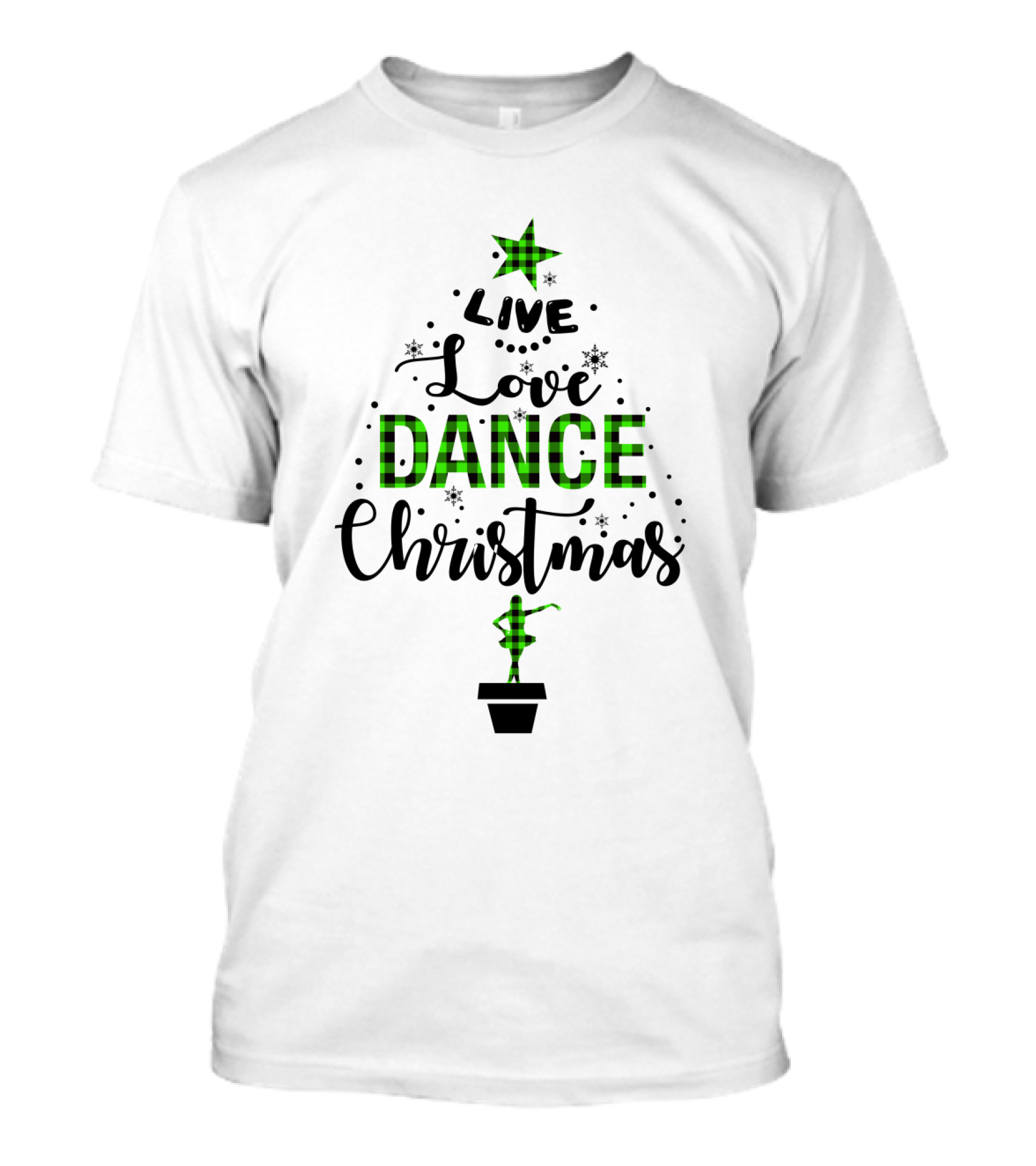 Live Love Dance Christmas Tree Star T-Shirt
