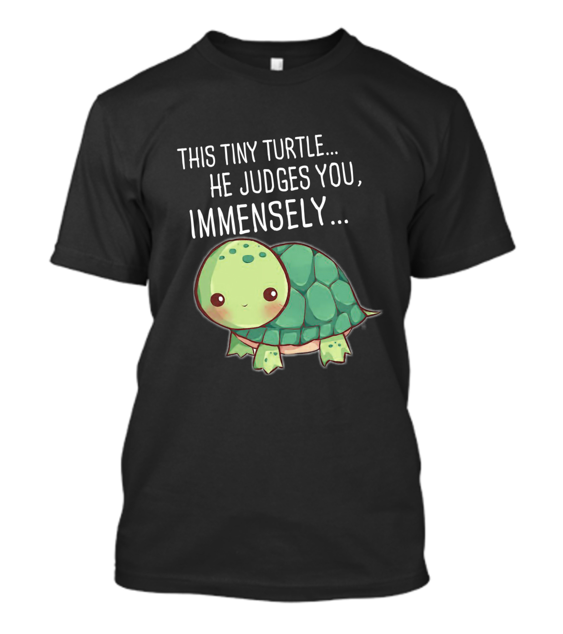 This Tiny Turtle He Judges You Immensely Cute Cartoon T-Shirt