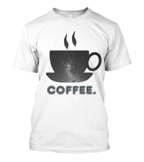 Coffee Cup With Starry Galaxy Design And Steam T-Shirt