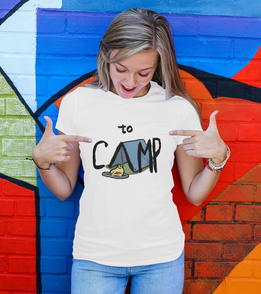 To Camp With Tent And Campfire T-Shirt