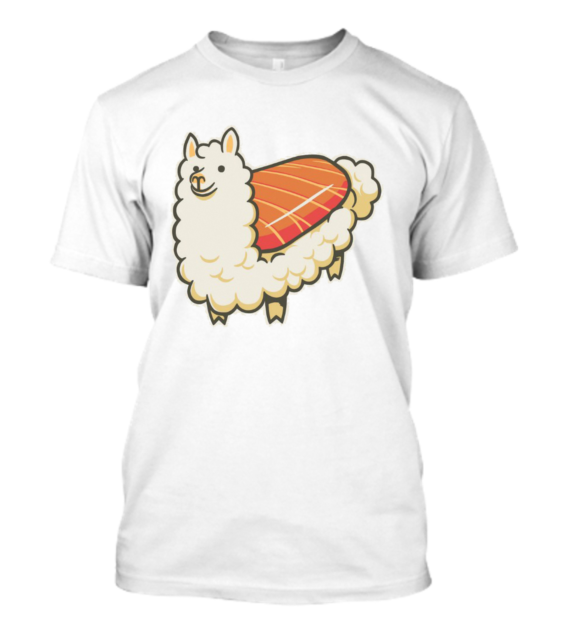 Alpaca Sushi Nigiri Fusion Design Playful T-Shirt