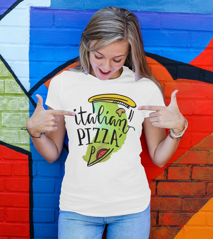 Italian Pizza Slice With Cheese And Pepperoni T-Shirt