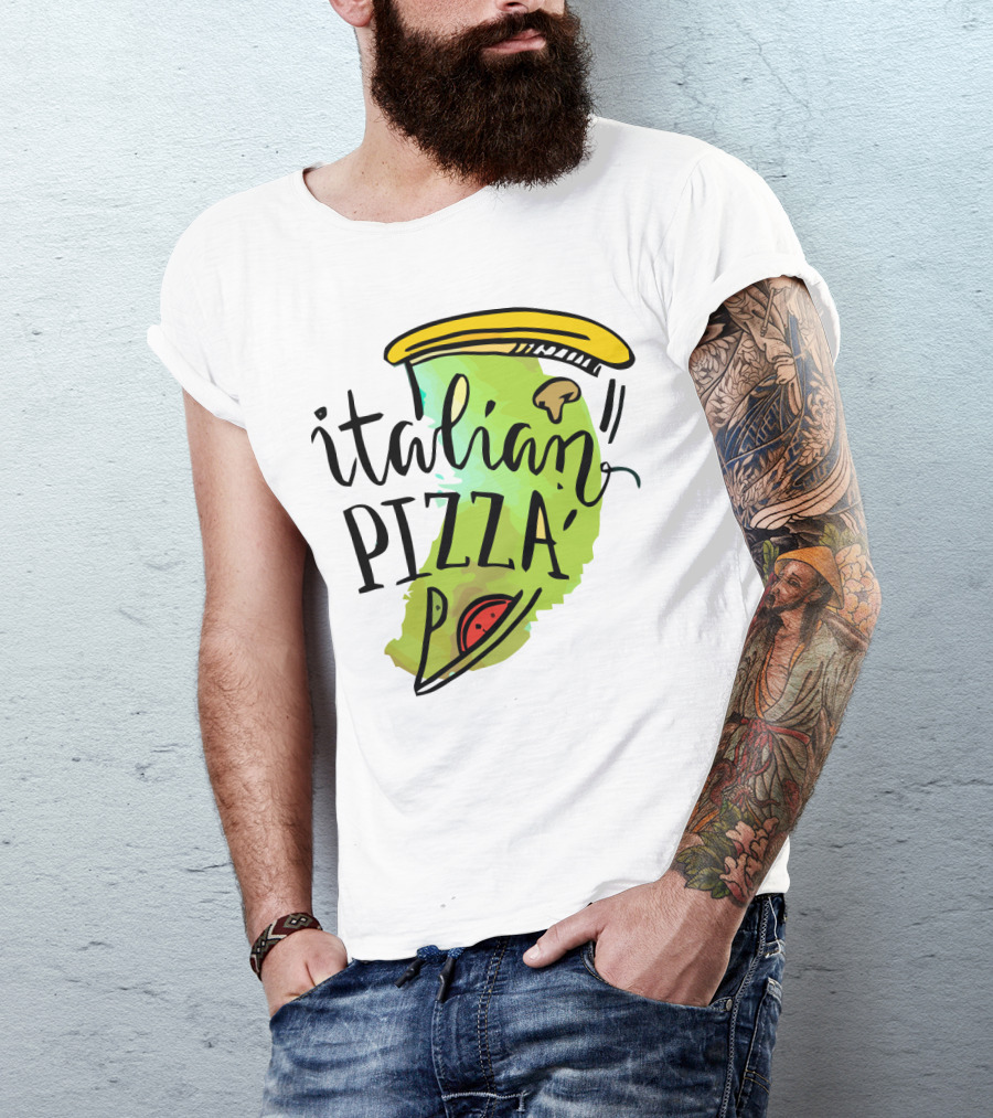 Italian Pizza Slice With Cheese And Pepperoni T-Shirt