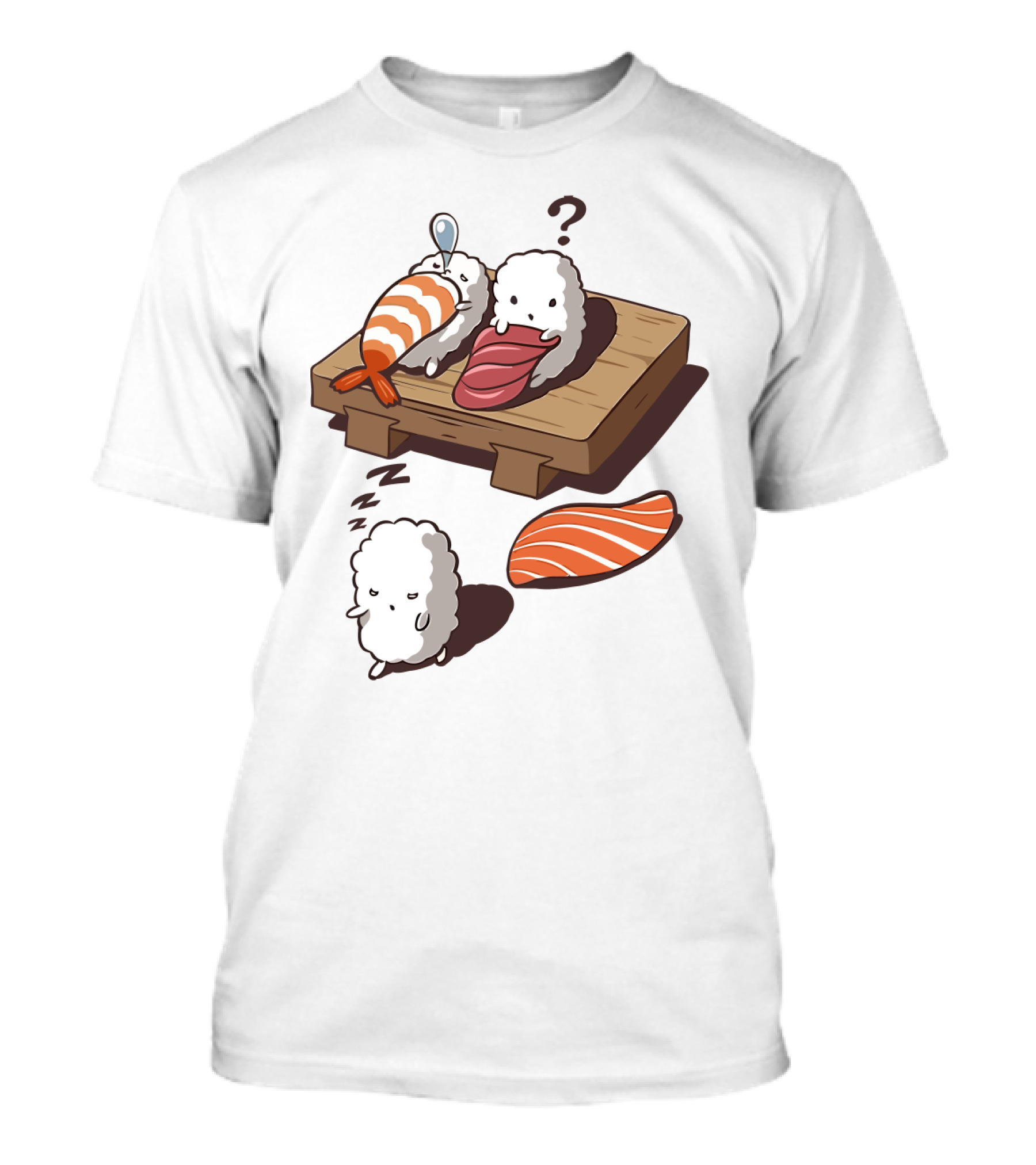 Sushi Sleepiness With Adorable Rice Characters And Nigiri Puzzle T-Shirt