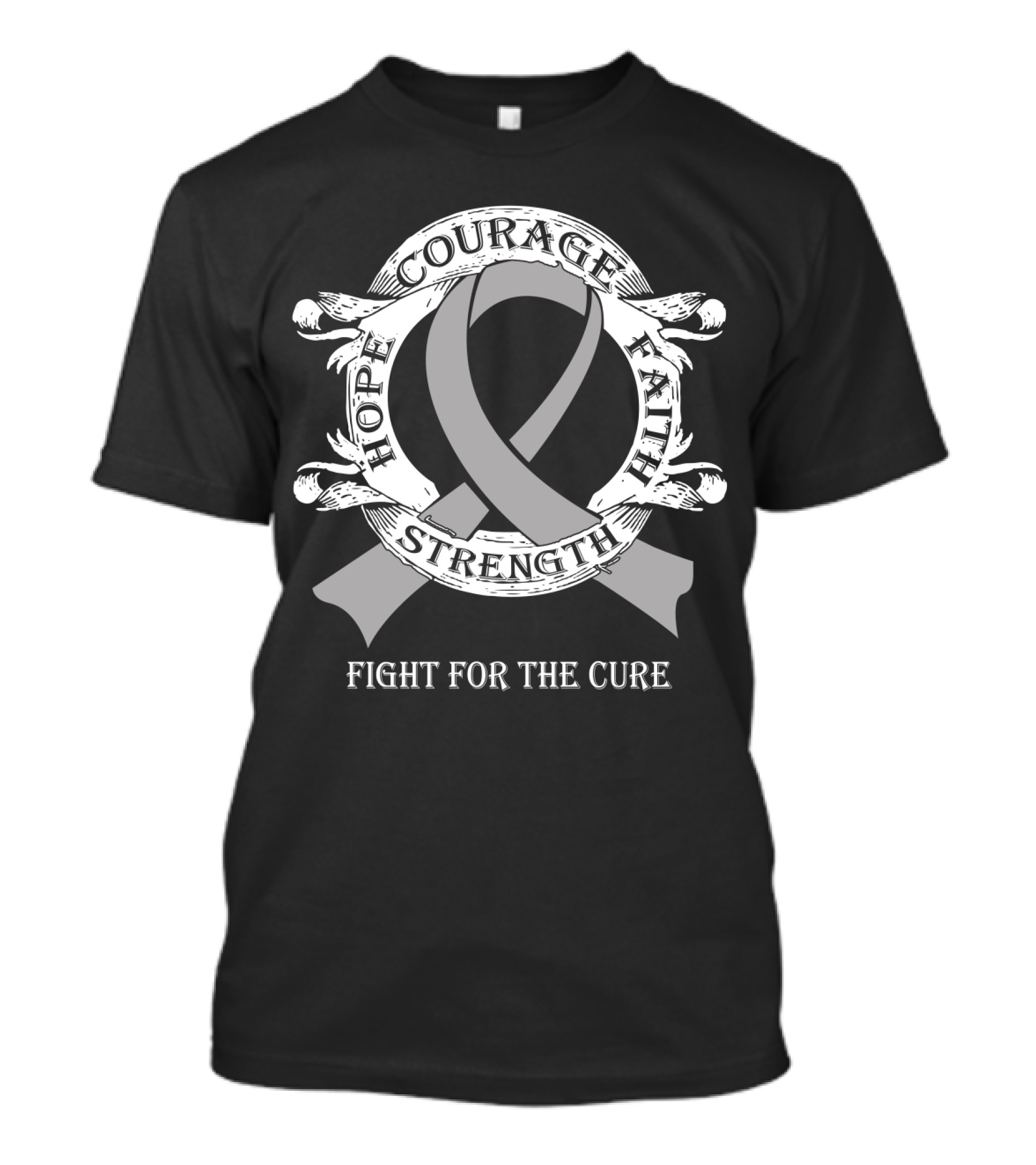 Hope Courage Faith Strength Fight For The Cure Diabetes T-Shirt