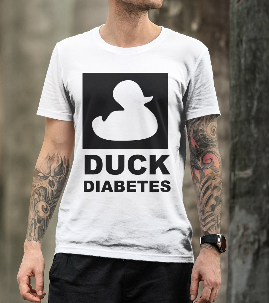 Duck Diabetes Rubber Duck Logo White T-Shirt