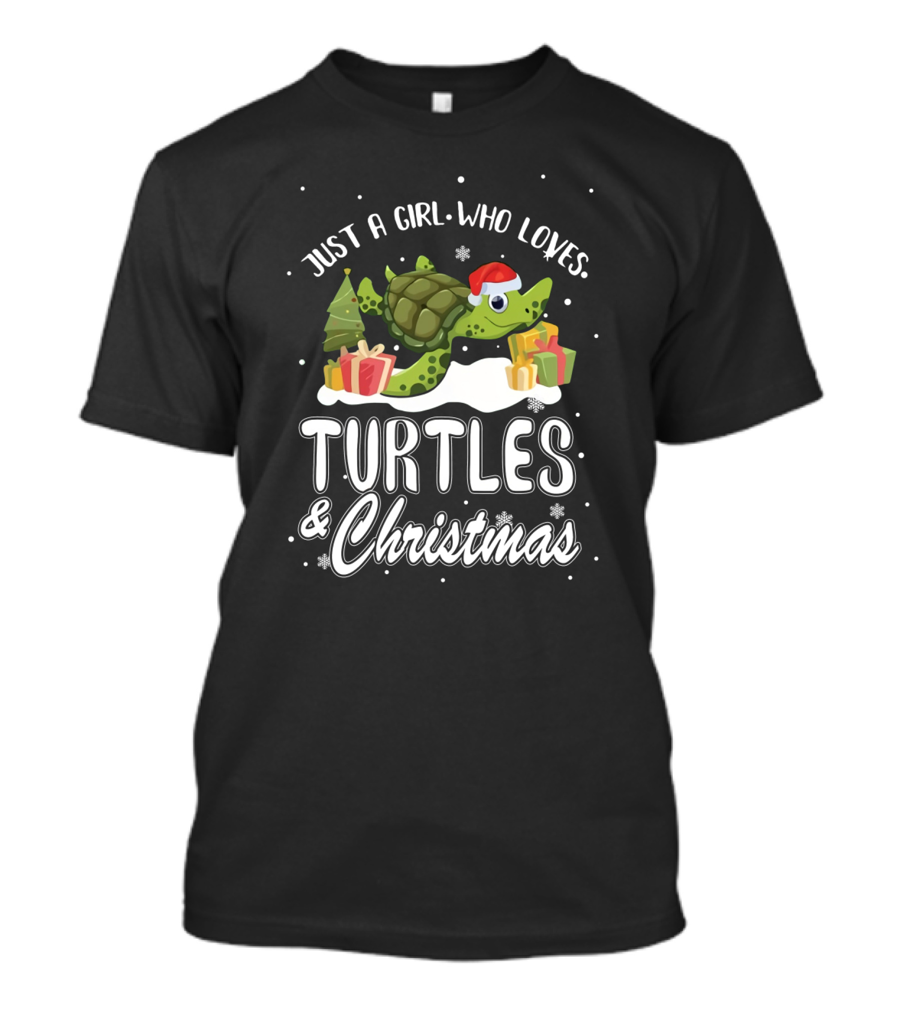 Just A Girl Who Loves Turtles And Christmas T-Shirt